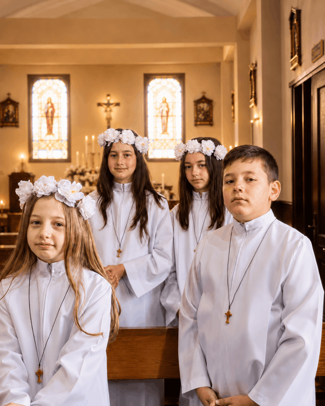 Celebrarea Primei Sfinte Împărtășanii în biserică